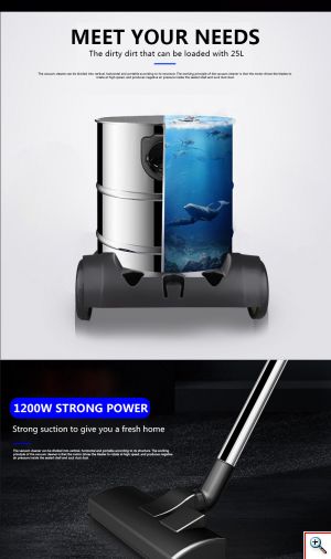 DSP® Ηλεκτρική Σκούπα Αναρρόφησης Υγρών / Στερεών 25L - 1200W KD2004
