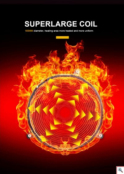 DSP® Ηλεκτρικό Μάτι Επιτραπέζιο Εμαγιέ 1500W - KD4046 Inox