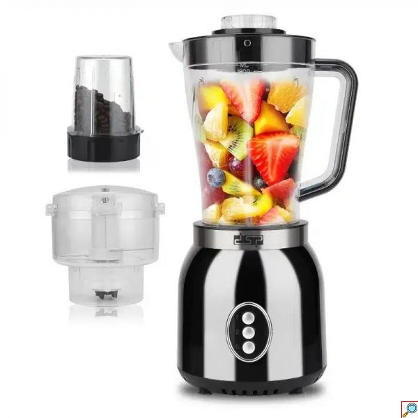 DSP Ηλεκτρικό Μίξερ Μπλέντερ 3 σε 1 3500W με Χωρητικότητα 1.8L Μαύρο