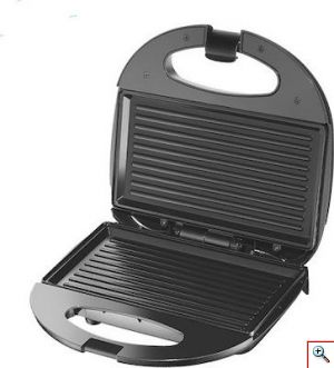 DSP® Τοστιέρα / Γκριλιέρα με Ραβδωτές Πλάκες 750W - Sandwich Maker KC1159 - Λευκό