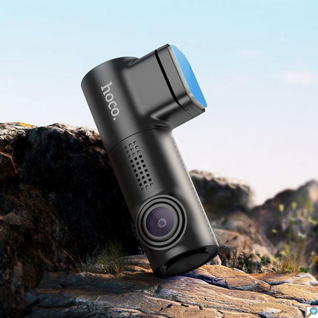 Κάμερα DVR Wifi Αυτοκινήτου με Καταγραφικό για Παρμπρίζ Hoco Μαύρη