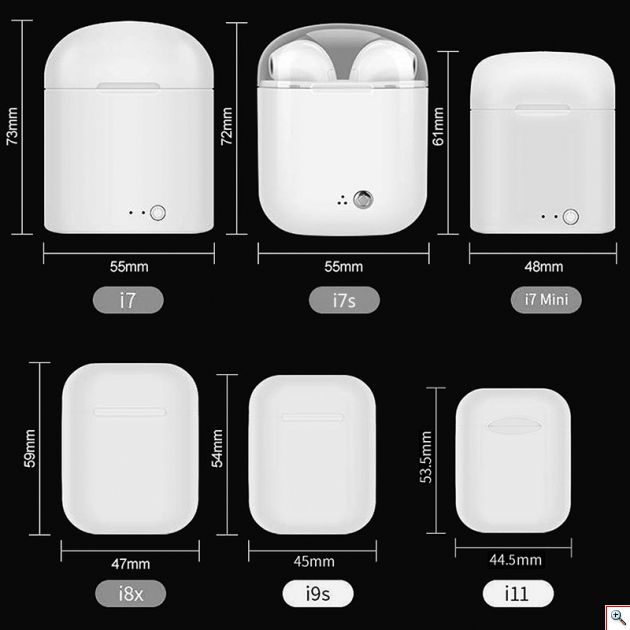 Ασύρματα Ακουστικά Bluetooth 5.0 που Παίζουν Ταυτόχρονα με Μικρόφωνο - airpods iphone Handsfree Earphones χωρίς Καλώδιο