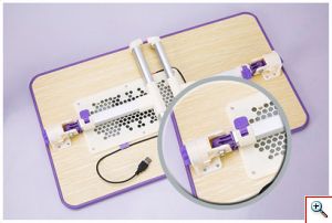 Εργονομικό Τραπεζάκι Laptop MDF με Πόδια Αλουμινίου, Ρυθμιζόμενο Ύψος & Ανεμιστήρα