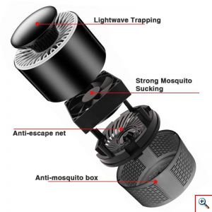 2 σε 1 Εξολοθρευτής Κουνουπιών LED & Απωθητικό Τρωκτικών με Υπερήχους USB - Αντικουνουπικό με Αναρρόφηση - UV Mosquito Killer & Ultrasonic Repeller
