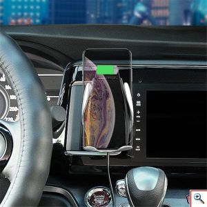 Έξυπνος Ασύρματος Φορτιστής με Αυτόματο Κλιπ & Βάση Στήριξης Τηλεφώνου - Smart Sensor Car Wireless Charger