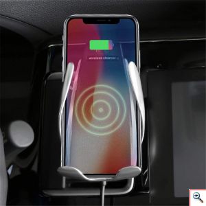 Έξυπνος Ασύρματος Φορτιστής με Αυτόματο Κλιπ & Βάση Στήριξης Τηλεφώνου - Smart Sensor Car Wireless Charger