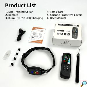 Εκπαιδευτικό Κολάρο Σκύλου με Τηλεχειριστήριο - Συσκευή Εκπαίδευσης για Σκύλους Ρυθμιζόμενο Αδιάβροχο Μαύρο - Eμβέλεια έως 800 μέτρα