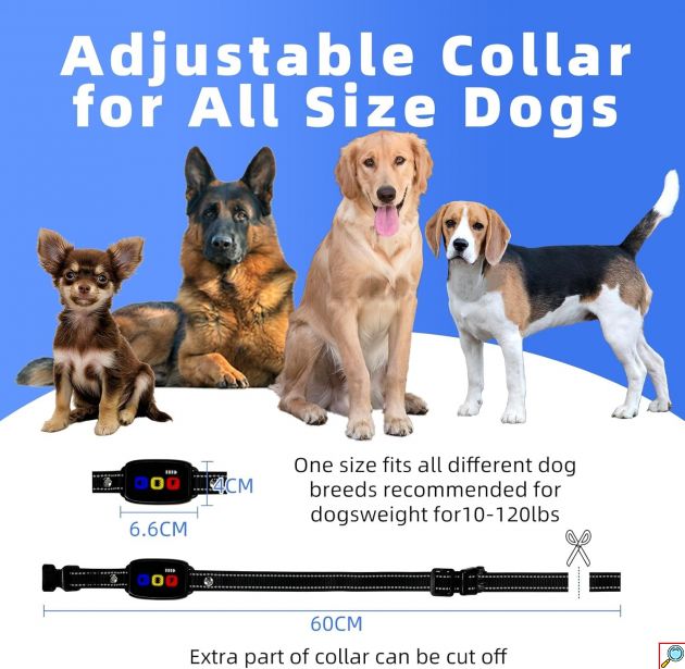 Εκπαιδευτικό Κολάρο Σκύλου με Τηλεχειριστήριο - Συσκευή Εκπαίδευσης για Σκύλους Ρυθμιζόμενο Αδιάβροχο Μαύρο - Eμβέλεια έως 800 μέτρα