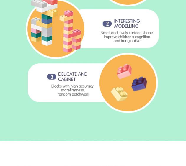 Εκπαιδευτικό Επιτραπέζιο Παιχνίδι Κατασκευής Λούνα Παρκ με Τουβλάκια 69τεμ & Τραπεζάκι