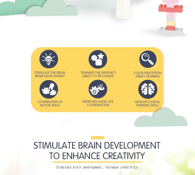 Εκπαιδευτικό Επιτραπέζιο Παιχνίδι Κατασκευής Λούνα Παρκ με Τουβλάκια 69τεμ & Τραπεζάκι