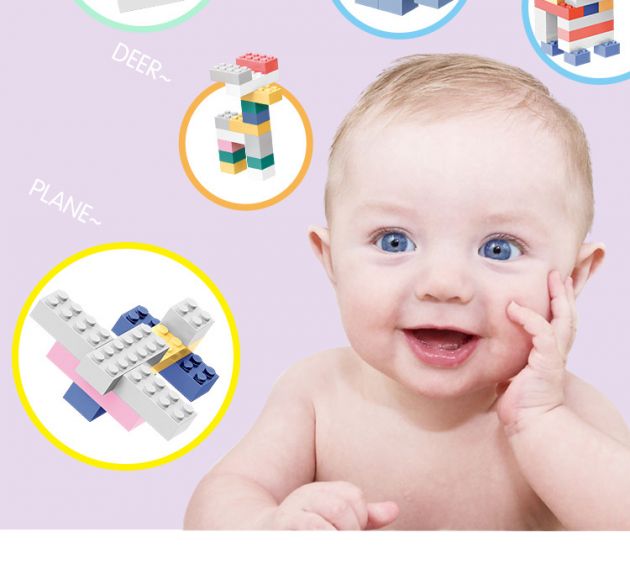 Εκπαιδευτικό Επιτραπέζιο Παιχνίδι Κατασκευής Λούνα Παρκ με Τουβλάκια 69τεμ & Τραπεζάκι