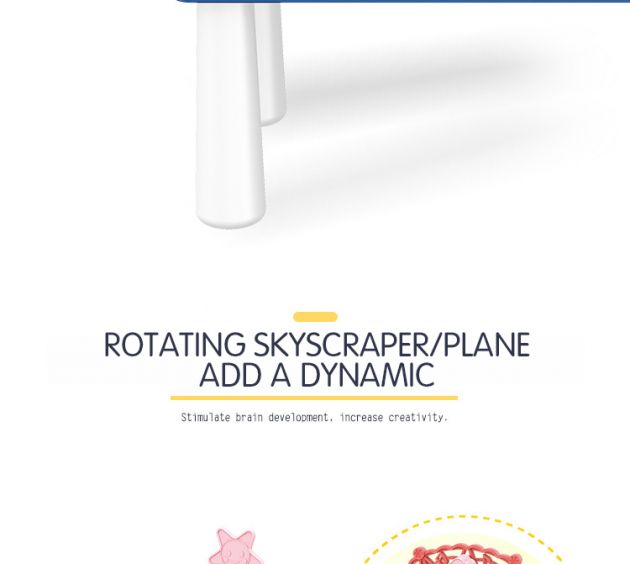 Εκπαιδευτικό Επιτραπέζιο Παιχνίδι Κατασκευής Λούνα Παρκ με Τουβλάκια 69τεμ & Τραπεζάκι