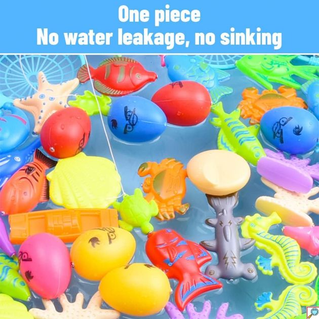 Εκπαιδευτικό Μαγνητικό Παιχνίδι Ψαρέματος με Καλάμια, Απόχες & Πισίνα για Ηλικίες 3+ Ετών