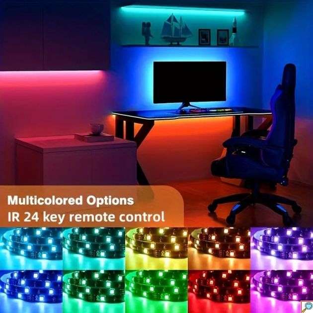 Έξυπνη Ταινία LED 5m Wifi με App Κινητού RGB Φωτορυθμικό Rixme 5050 USB 2.4GHz & Ασύρματο Χειριστήριο - Αυτοκόλλητος Ατμοσφαιρικός Φωτισμός