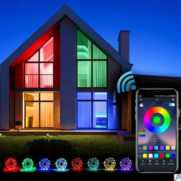 Έξυπνη Ταινία LED 5m Wifi με App Κινητού RGB Φωτορυθμικό Rixme 5050 USB 2.4GHz & Ασύρματο Χειριστήριο - Αυτοκόλλητος Ατμοσφαιρικός Φωτισμός