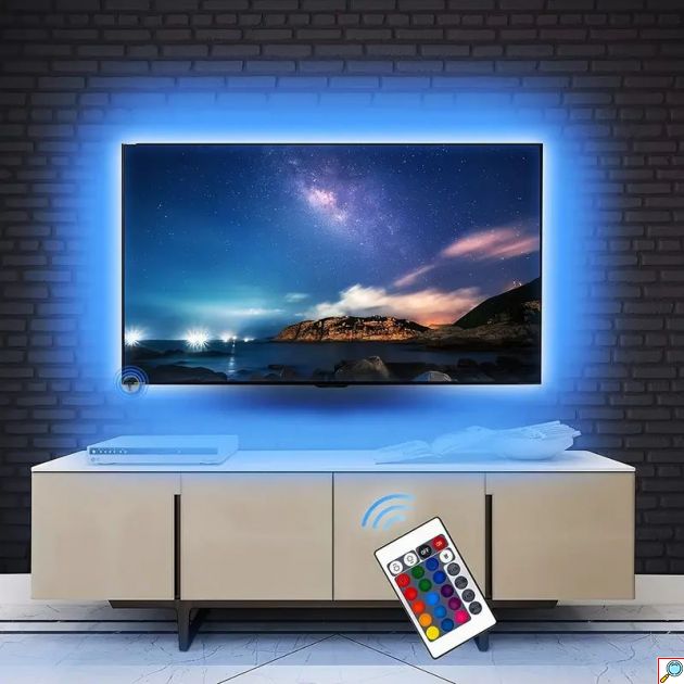 Έξυπνη Ταινία LED 5m Wifi με App Κινητού RGB Φωτορυθμικό Rixme 5050 USB 2.4GHz & Ασύρματο Χειριστήριο - Αυτοκόλλητος Ατμοσφαιρικός Φωτισμός