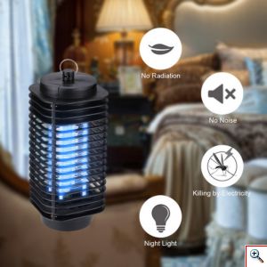 Mini Ηλεκτρικό Εντομοκτόνο 3W Πολλαπλών LED UV - Υψηλής Τάσεως Εντομοπαγίδα Εξολοθρευτής Κουνουπιών