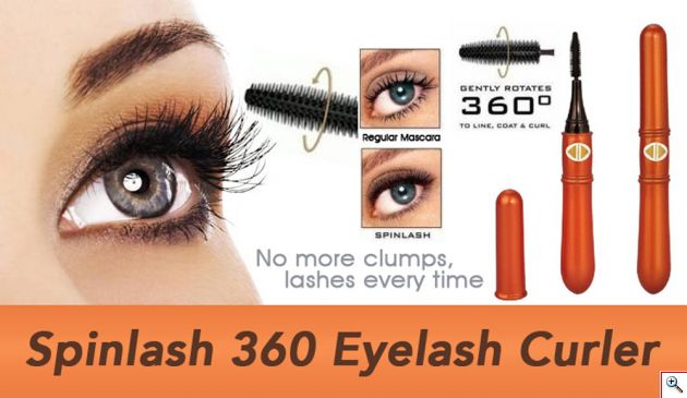 Μάσκαρα με Περιστρεφόμενο Βουρτσάκι - Spinlash 360o Reversible Rotary Electric Mascara
