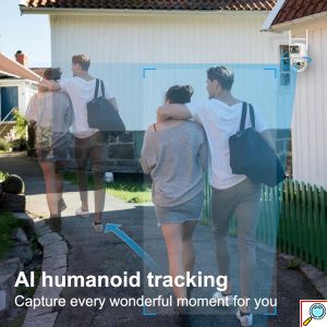 Έγχρωμη Ασύρματη Διπλή IP Κάμερα Παρακολούθησης Wi-Fi 4MP με Αμφίδρομη Επικοινωνία και Φακό - JORTAN