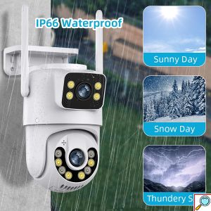 Έγχρωμη Ασύρματη Διπλή IP Κάμερα Παρακολούθησης Wi-Fi 4MP με Αμφίδρομη Επικοινωνία και Φακό - JORTAN