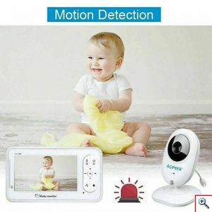 Ενδοεπικοινωνία Μωρού Andowl 4.3″ LCD με Αισθητήρα IR, Θερμοκρασίας, Κίνησης, Νυχτερινή Λήψη, Αμφίδρομο Baby Monitor με Κάμερα & Νανούρισμα, Q-A129
