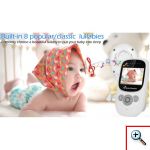 Ενδοεπικοινωνία Μωρού με 2.4″ LCD με Αισθητήρα IR, Θερμοκρασίας, Κίνησης, Νυχτερινή Λήψη, Αμφίδρομο Baby Monitor με Κάμερα & Νανούρισμα, BM9424 OEM