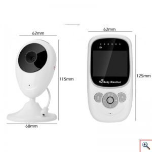 Ενδοεπικοινωνία Μωρού με 2.4″ LCD με Αισθητήρα IR, Θερμοκρασίας, Κίνησης, Νυχτερινή Λήψη, Αμφίδρομο Baby Monitor με Κάμερα & Νανούρισμα, BM9424 OEM