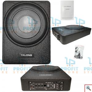 Ενεργό Subwoofer 8 inch Αυτοκινήτου & Φορτηγού 800 W, Yalong, 20-150 Hz, Αυτοενισχυόμενο σε Λεπτή Καμπίνα, για Θέση Επιβάτη ή Πορτπαγκάζ, με Ασφάλεια