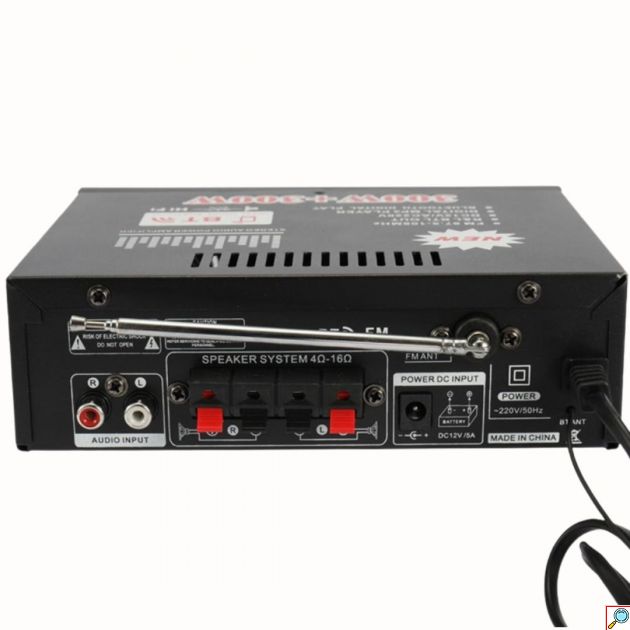 Ενισχυτής Ήχου με Karaoke με Bluetooth, USB, SD & FM Ραδιόφωνο σε Χρυσό Χρώμα BT-658A 