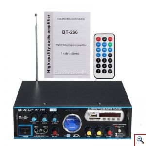 Ενισχυτής Ψηφιακό Ηχοσύστημα Καραόκε 12V-220V MP3 Player με σύνδεση Bluetooth & USB με Τηλεχειριστήριο, BT-266