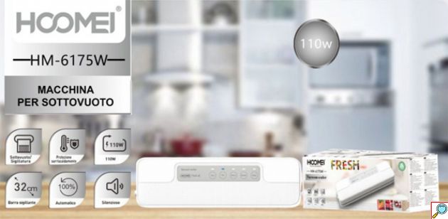 Επαγγελματική Μηχανή Στεγανοποίησης Τροφίμων Hoomei 110W Vacuum Food Sealer