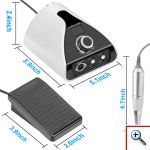 Επαγγελματικός Ηλεκτρικός Τροχός Νυχιών για Μανικιούρ Πεντικιούρ, Με Πεντάλ Ταχύτητας, 65 W Ηλεκτρική Λίμα με Ανταλλακτικά για Όλες Τις Χρήσεις ZS-711