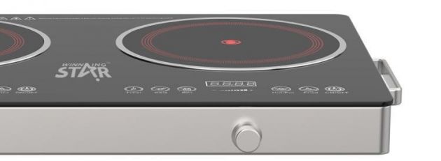 Επιτραπέζια Ηλεκτρική Διπλή Επαγωγική Εστία 2x 1800W - Με Πάνελ Αφής & Χρονόμετρο - Winning Star