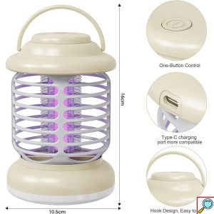 3 σε 1 Eπαναφορτιζόμενη Εντομοπαγίδα Κουνουπιών με Φωτισμό & Λειτουργία Νυχτερινού Φωτός