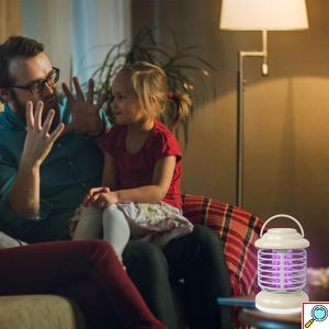 3 σε 1 Eπαναφορτιζόμενη Λάμπα Κουνουπιών με Φωτισμό & Λειτουργία Νυχτερινού Φωτός