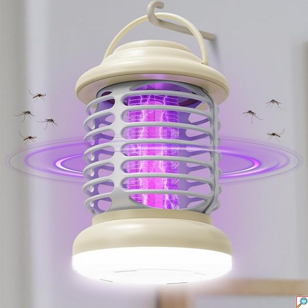 3 σε 1 Eπαναφορτιζόμενη Εντομοπαγίδα Κουνουπιών με Φωτισμό & Λειτουργία Νυχτερινού Φωτός