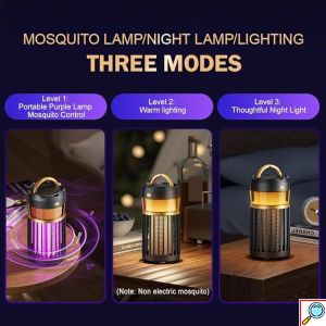 Επαναφορτιζόμενη Ηλεκτρική Λάμπα Κουνουπιών με UV Φως και USB