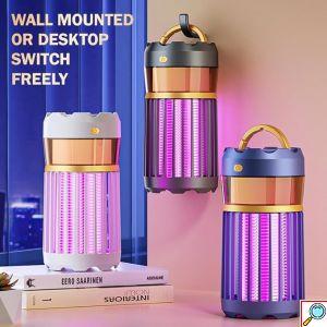 Επαναφορτιζόμενη Ηλεκτρική Λάμπα Κουνουπιών με UV Φως και USB