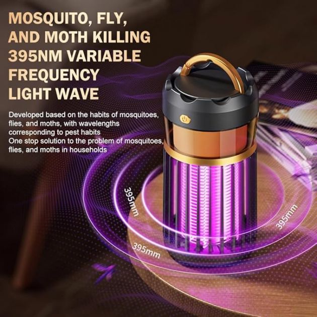 Επαναφορτιζόμενη Ηλεκτρική Λάμπα Κουνουπιών με UV Φως και USB