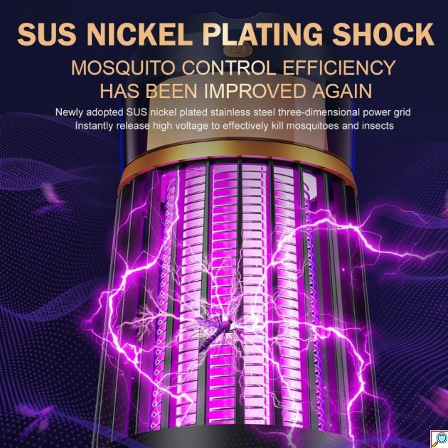 Επαναφορτιζόμενη Ηλεκτρική Λάμπα Κουνουπιών με UV Φως και USB