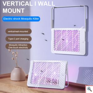 Νέας Γενιάς Φορητό Ηλεκτρικό Εντομοκτόνο με Μπαταρία Επαναφορτιζόμενη Επιτοίχιος & Επιτραπέζιος έως 30τμ Μωβ UV LED - Εξολοθρευτής Κουνουπιών - Εντόμων USB Led Light Mosquito Killer Pest