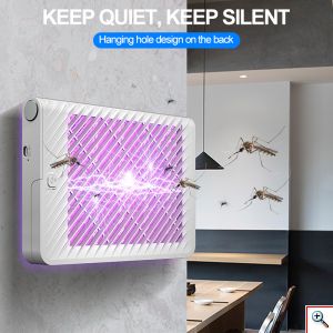 Νέας Γενιάς Φορητό Ηλεκτρικό Εντομοκτόνο με Μπαταρία Επαναφορτιζόμενη Επιτοίχιος & Επιτραπέζιος έως 30τμ Μωβ UV LED - Εξολοθρευτής Κουνουπιών - Εντόμων USB Led Light Mosquito Killer Pest