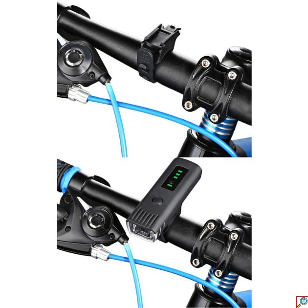 Επαναφορτιζόμενο Εμπρόσθιο Φως Ποδηλάτου LED με Αισθητήρα Φωτός & USB Φόρτιση