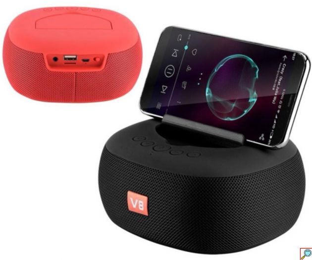Επαναφορτιζόμενο Φορητό Ηχείο Bluetooth με Ραδιόφωνο & Βάση Στήριξης Κινητού