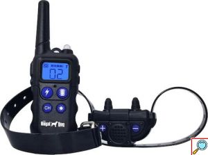 Επαναφορτιζόμενο Ηλεκτρικό Κολάρο Εκπαίδευσης Σκύλου 2000m με Walkie Talkie