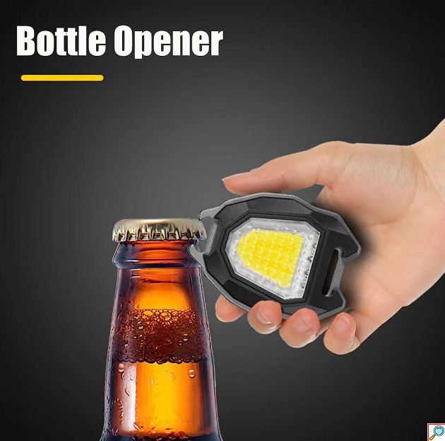 Επαναφορτιζόμενος Αδιάβροχος Πολυλειτουργικός Φακός Χειρός 4 σε 1 Φακός - Αναπτήρας - Ανοιχτήρι - Μπρελόκ με Μαγνητική Βάση