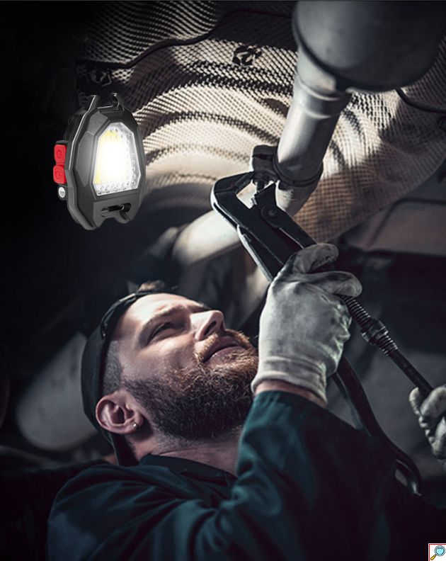 Επαναφορτιζόμενος Αδιάβροχος Πολυλειτουργικός Φακός Χειρός 4 σε 1 Φακός - Αναπτήρας - Ανοιχτήρι - Μπρελόκ με Μαγνητική Βάση