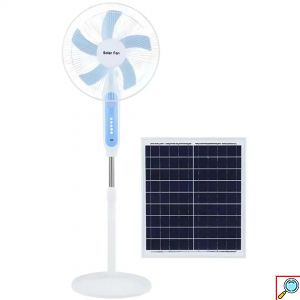 Επαναφορτιζόμενος Ανεμιστήρας Δαπέδου 16″ 3 Ταχυτήτων με Ηλιακό Πάνελ 25W