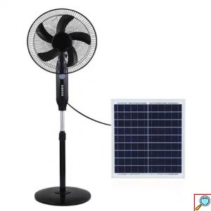 Επαναφορτιζόμενος Ανεμιστήρας Δαπέδου 16″ 3 Ταχυτήτων με Ηλιακό Πάνελ 25W