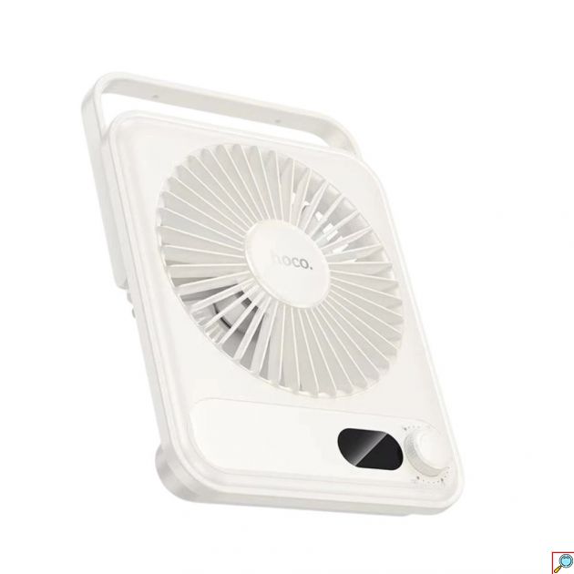Επαναφορτιζόμενος Ανεμιστήρας Γραφείου Ultra Slim Αθόρυβος 2.5W με Οθόνη LED - HOCO